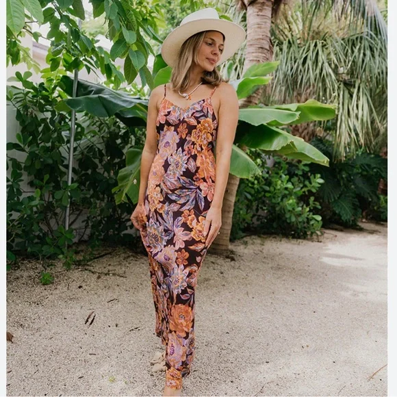 EUC Hunter Bell Jenna Dress in Painterly Floral Sz M - Picture 1 of 7